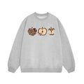 Grey Leopard Apple Print Sweatshirt